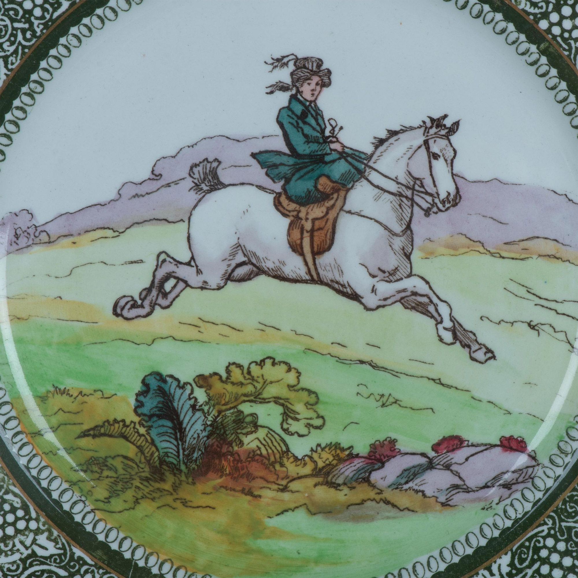Pair of Royal Doulton Hunting Morland Seriesware Plates - Bild 3 aus 9
