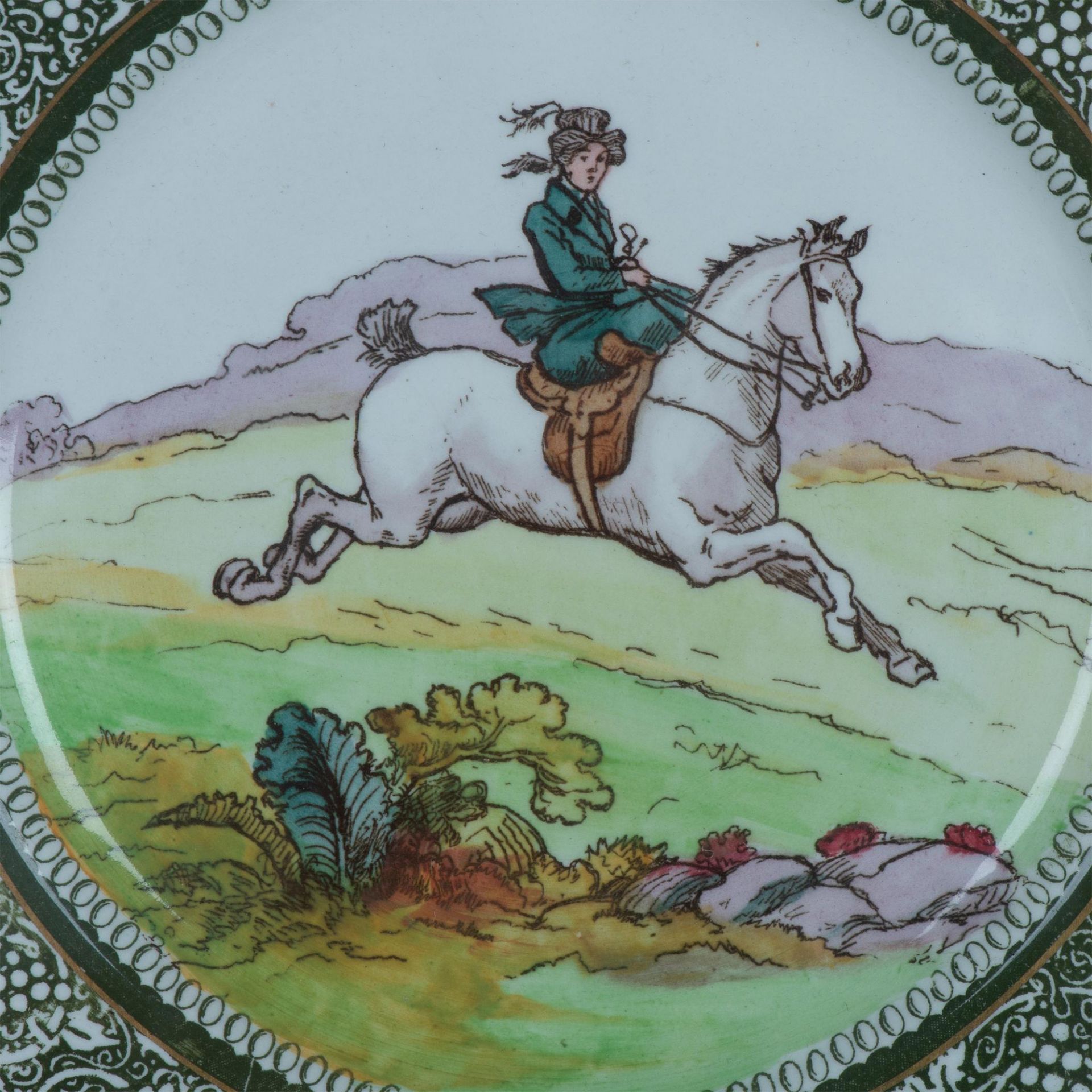 Pair of Royal Doulton Hunting Morland Seriesware Plates - Bild 3 aus 9