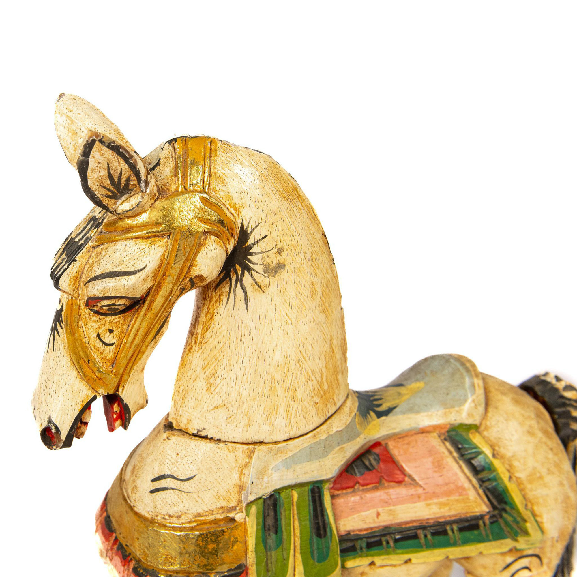Small Decorative Wooden Carousel Rocking Horse - Image 3 of 6