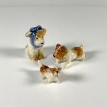 3pc Vintage Miniature Porcelain Dog Figurines