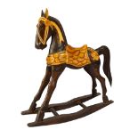 Vintage Wooden Rocking Horse Decoration