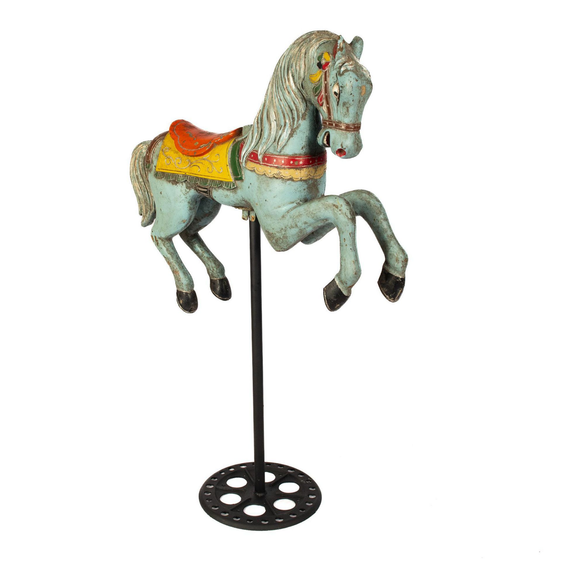 Antique Carnival Fiberglass Carousel Horse - Bild 2 aus 6