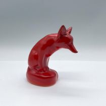 Royal Doulton Red Experimental Glaze Figurine, Seated Fox