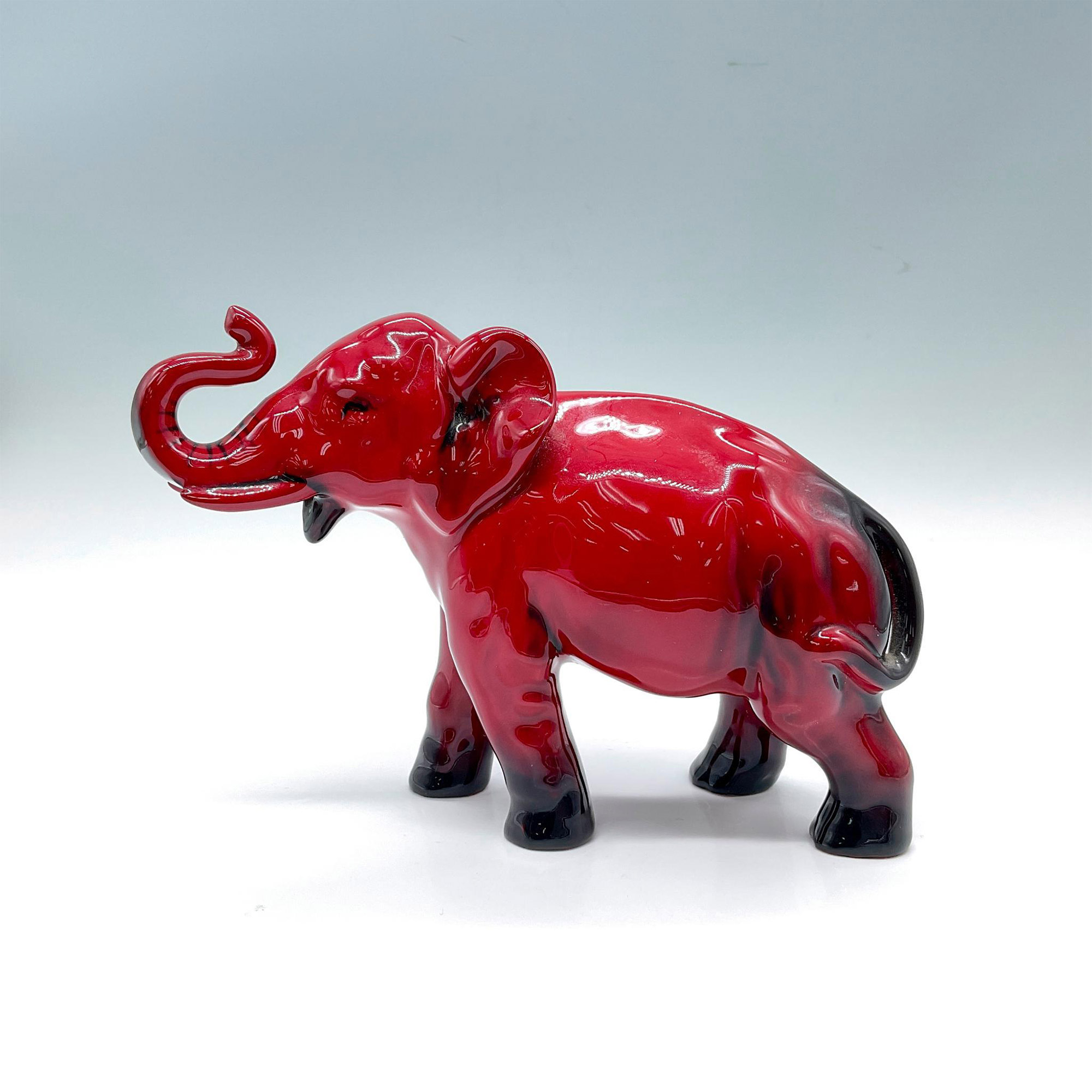 Royal Doulton Flambe Figurine, Elephant, Trunk in Salute