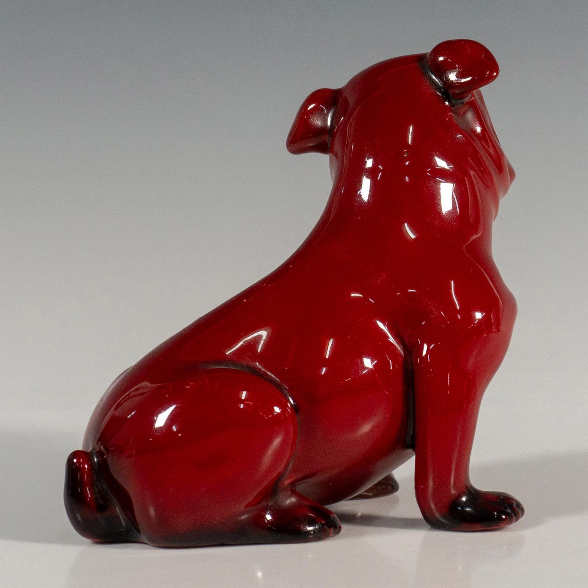 Royal Doulton Flambe Dog Figurine, Bulldog Seated - Image 4 of 4