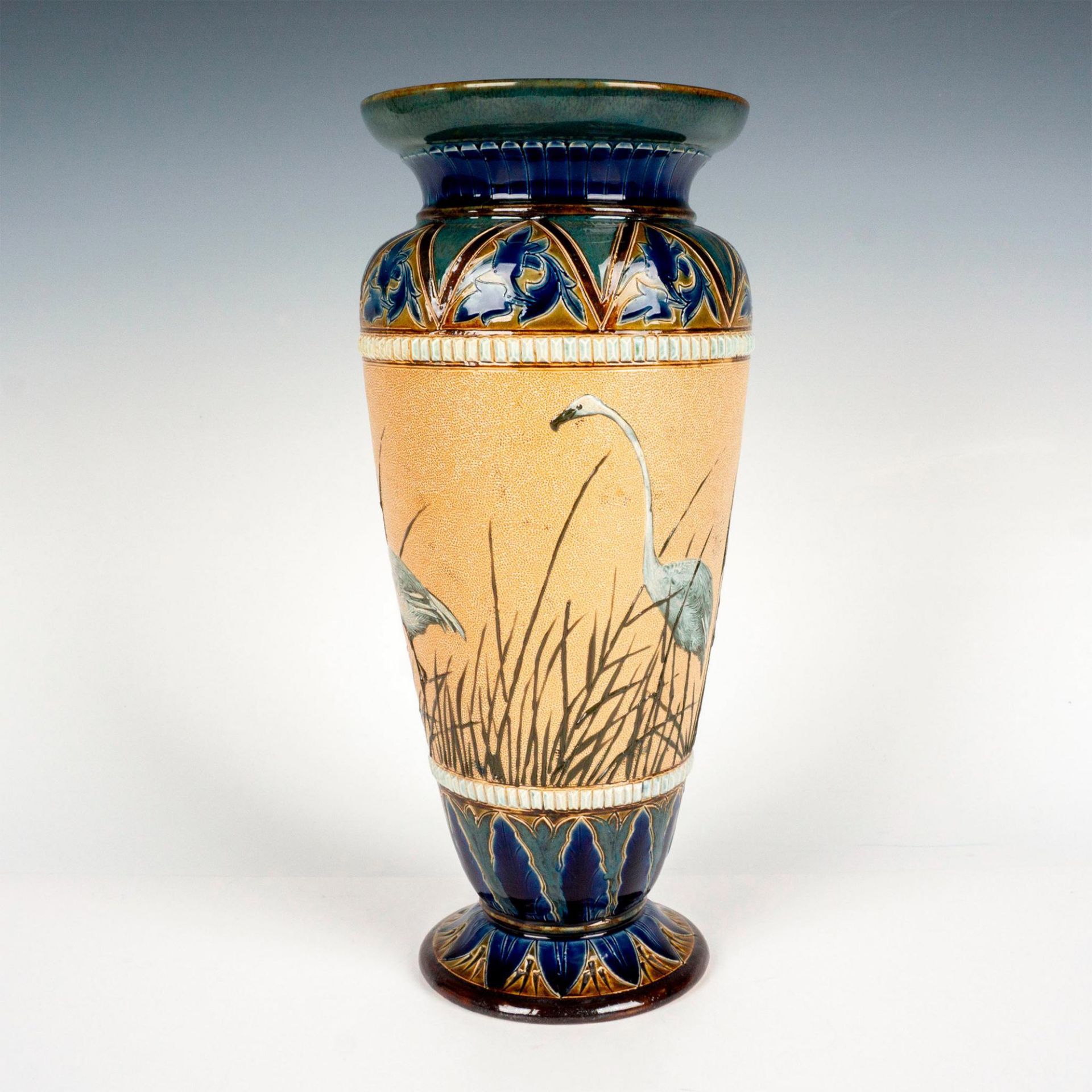 Doulton Lambeth Florence Barlow Stoneware Birds Vase - Bild 2 aus 4