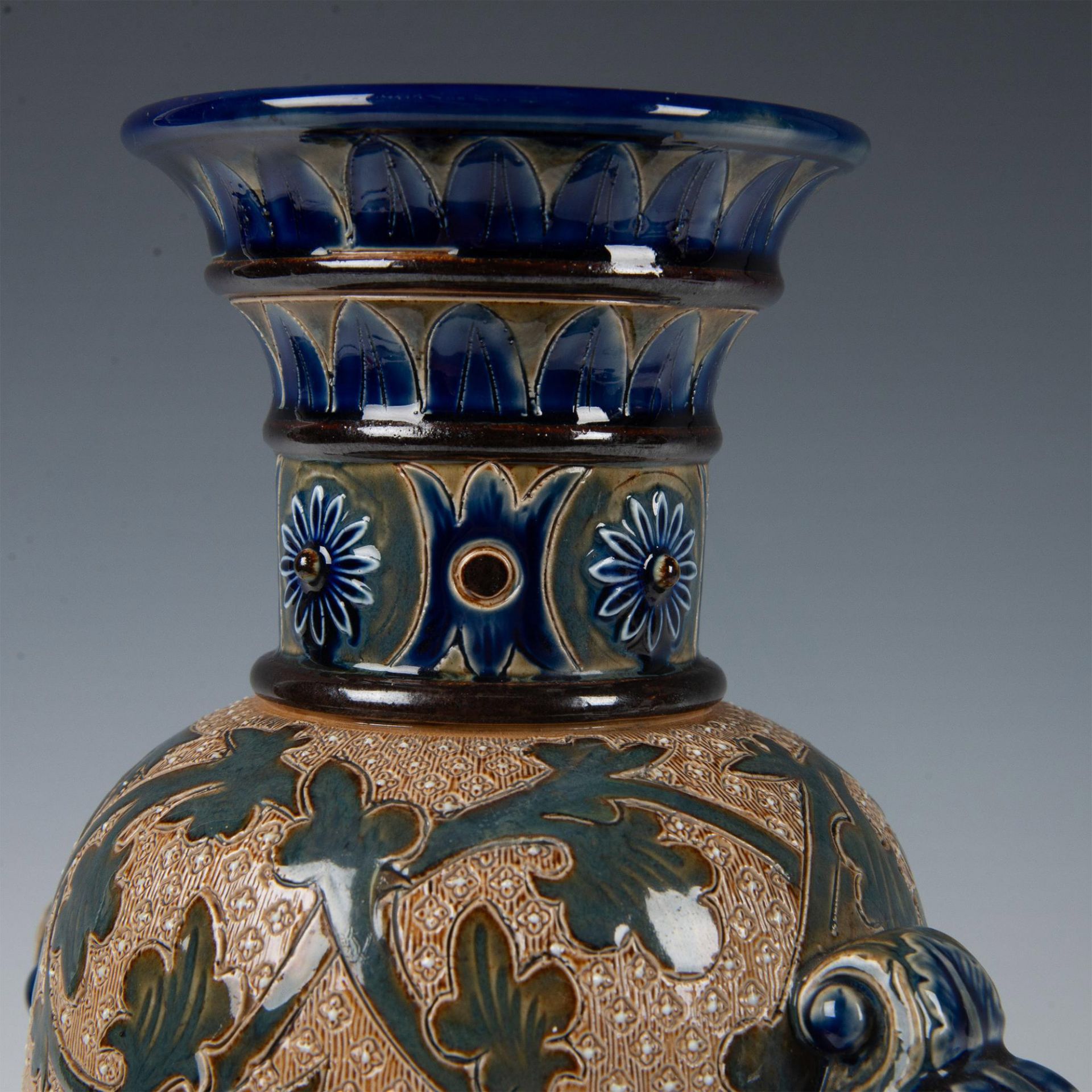 Doulton Lambeth Hannah Barlow Stoneware Vase - Bild 5 aus 7