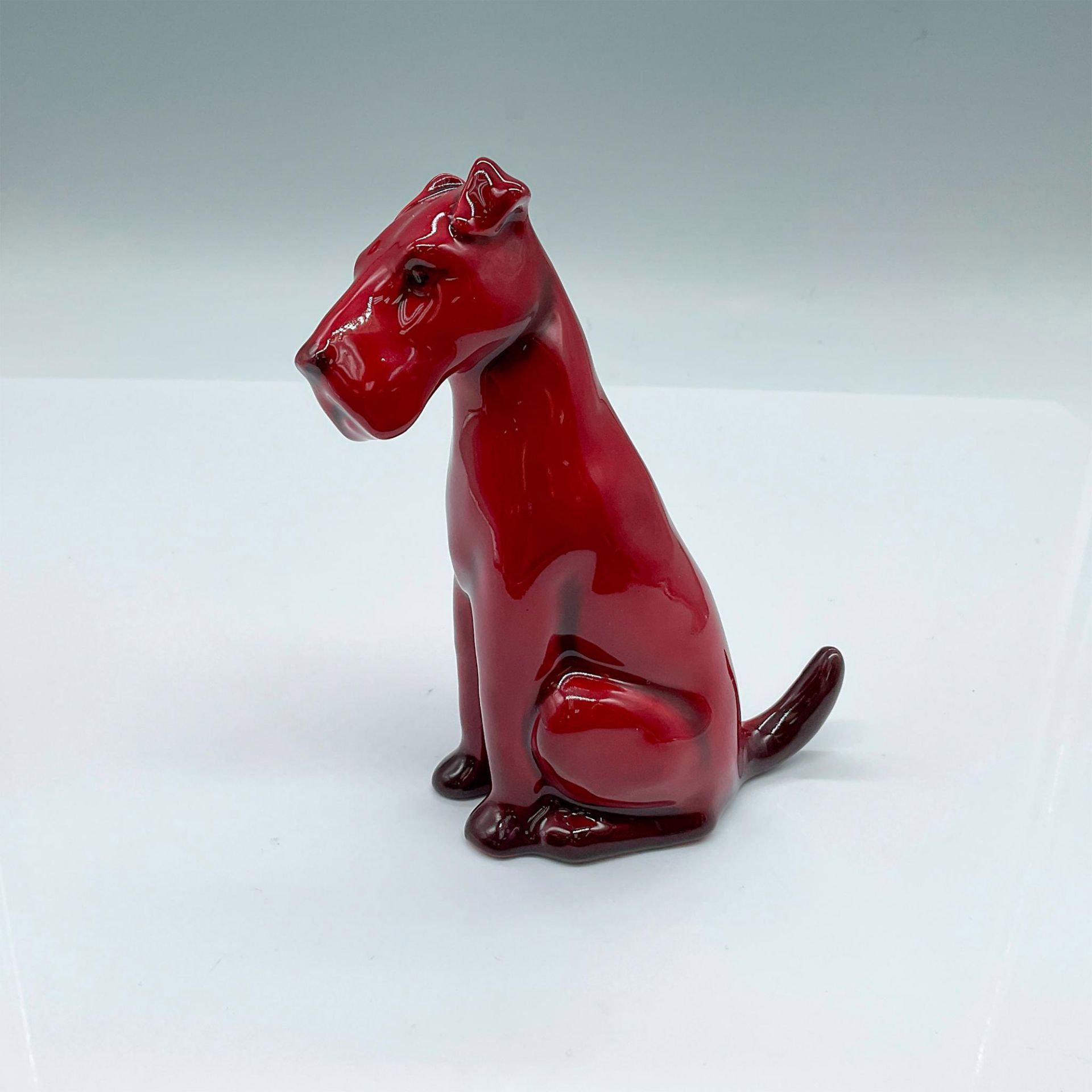 Royal Doulton Flambe Figurine, Fox Terrier Seated - Style 2