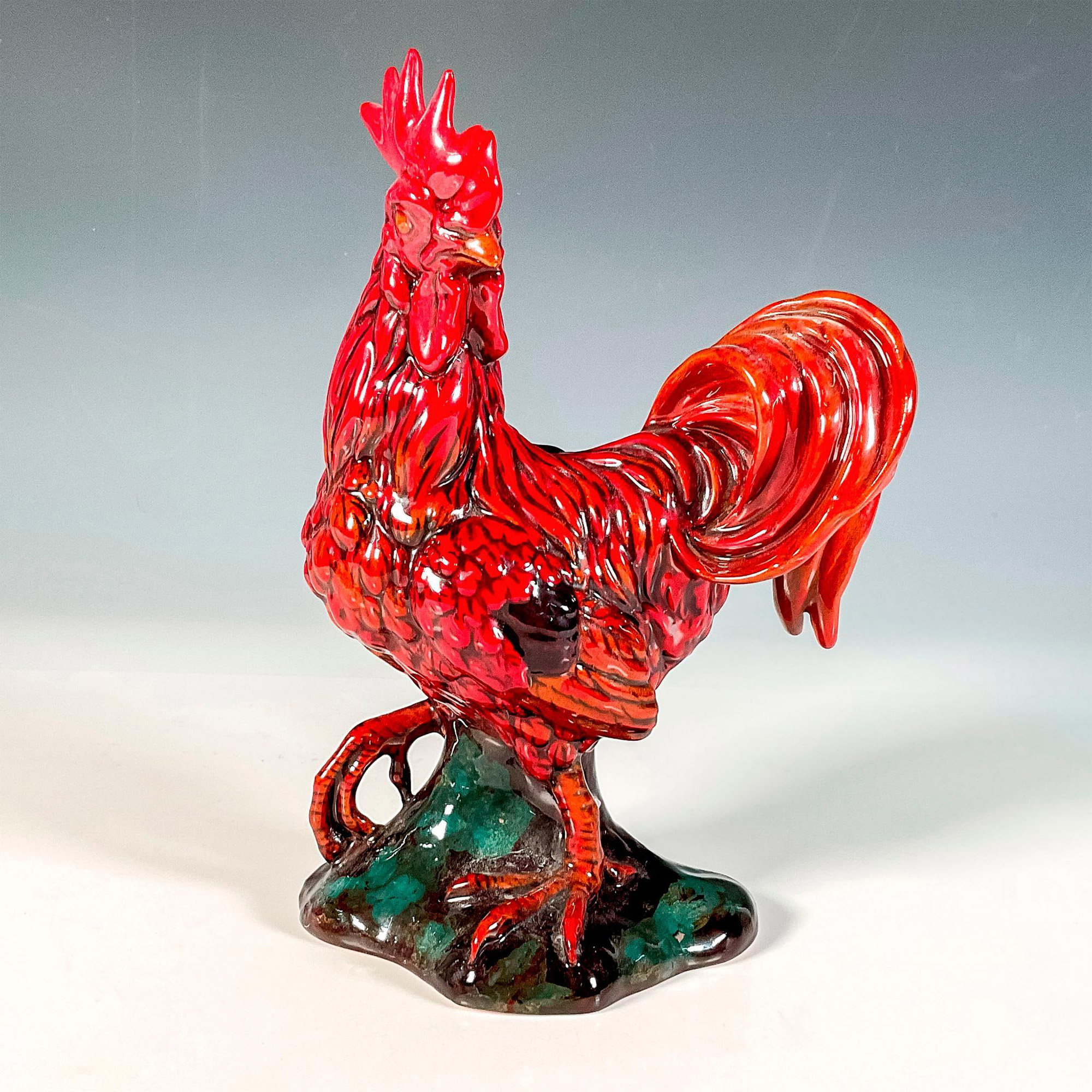 Royal Doulton Prototype Flambe Figurine, Cockerel