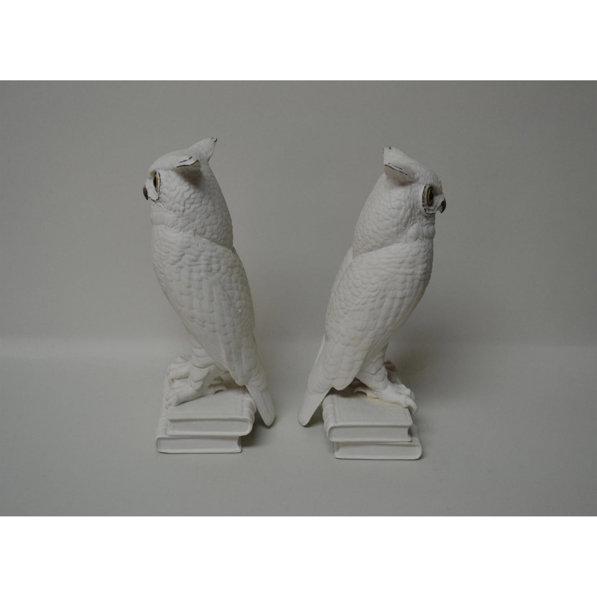 Boehm Porcelain Owl Bookends, Pair, Early, 1960 - Image 2 of 5