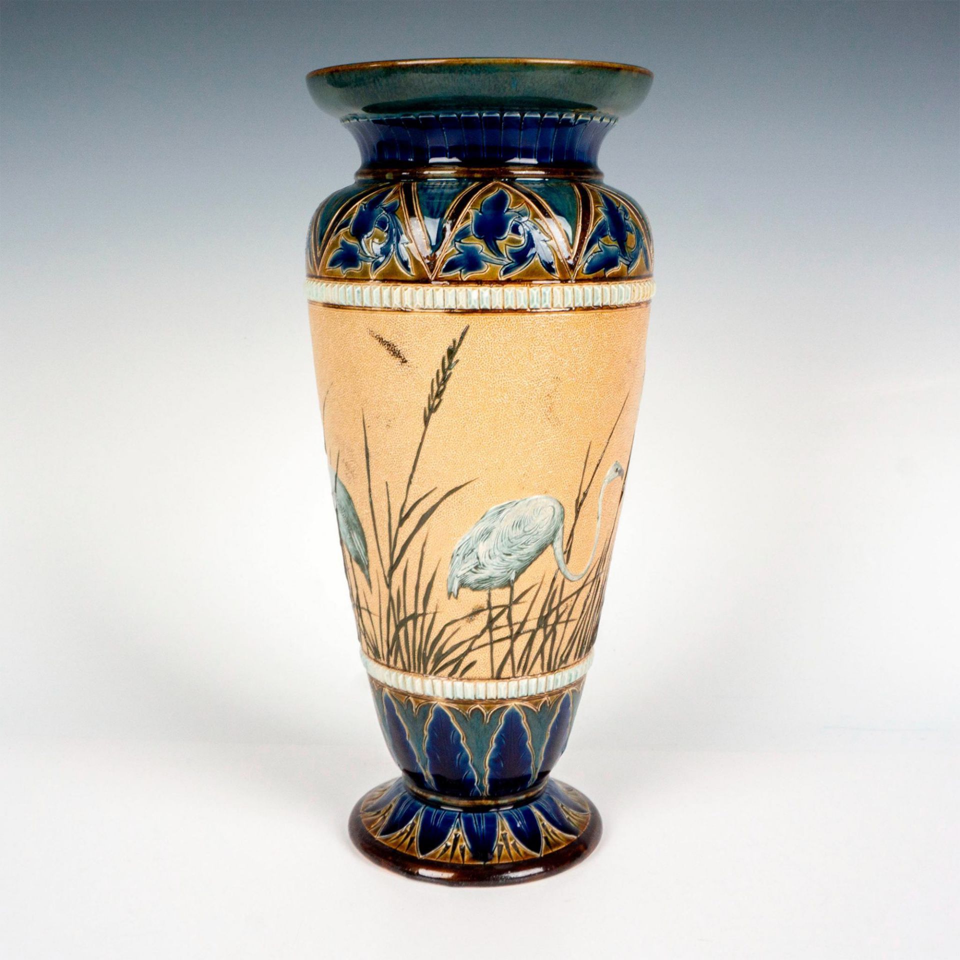 Doulton Lambeth Florence Barlow Stoneware Birds Vase - Bild 3 aus 4