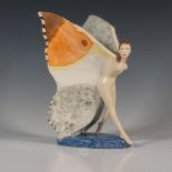 Carlton Ware Porcelain Figurine, Garden Butterfly Girl