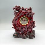 Royal Doulton Flambe Mantel Clock, Zibo Dragon BA37