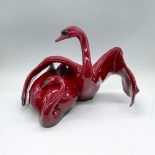 Royal Doulton Flambe Figurine, Nestling Down Swans HN3538
