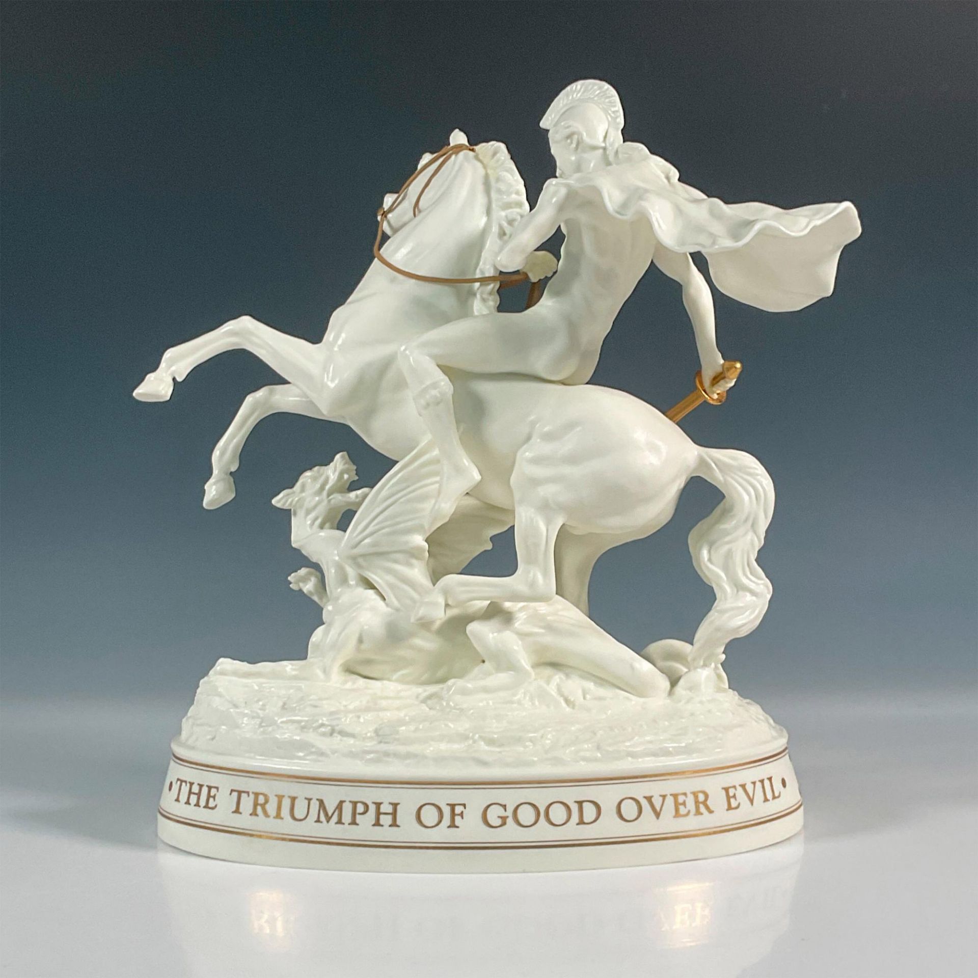 Royal Worcester Figurine, St. George and The Dragon - Image 2 of 7