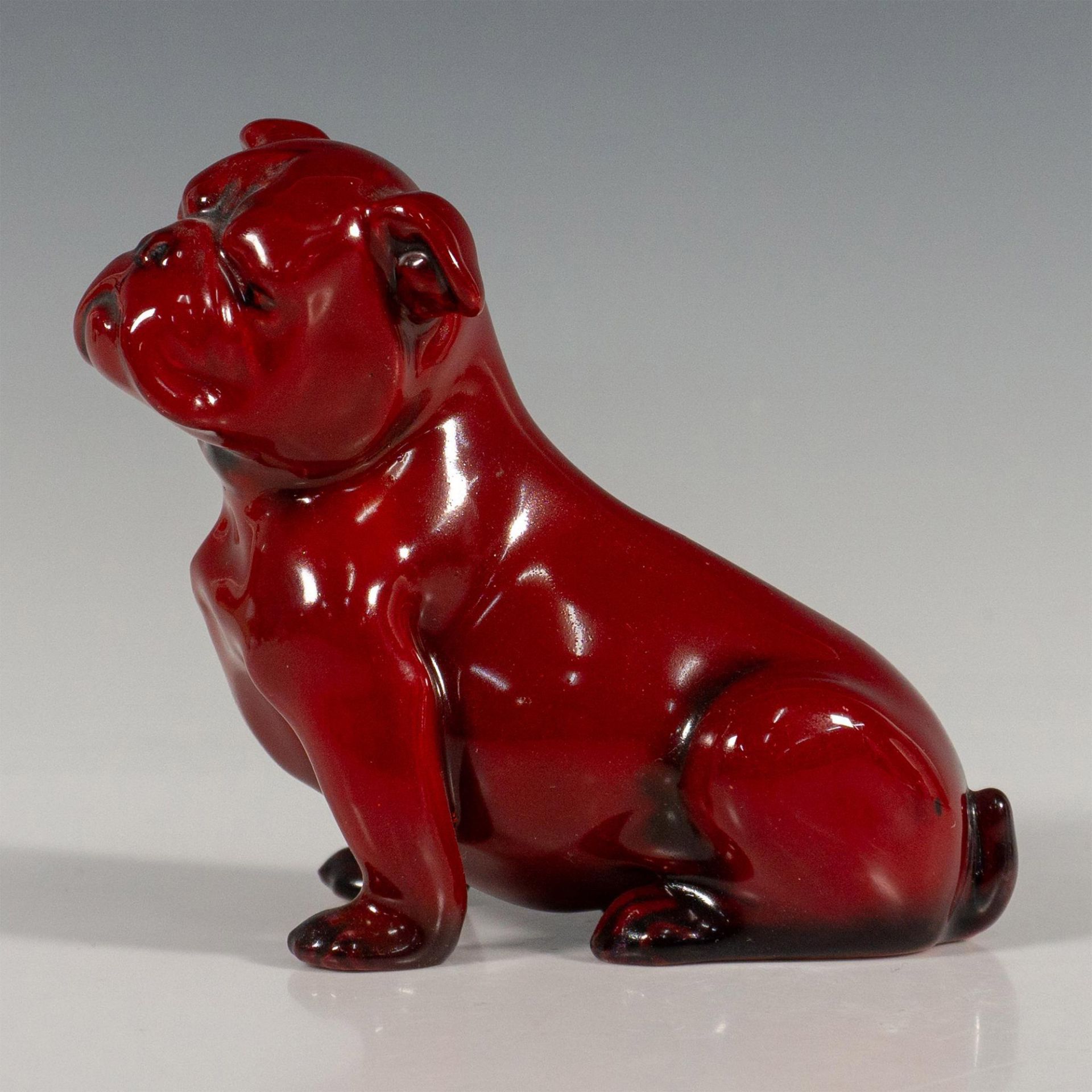 Royal Doulton Flambe Dog Figurine, Bulldog Seated - Image 2 of 4