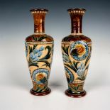 Pair of Doulton Lambeth Eliza Simmance Art Nouveau Vases