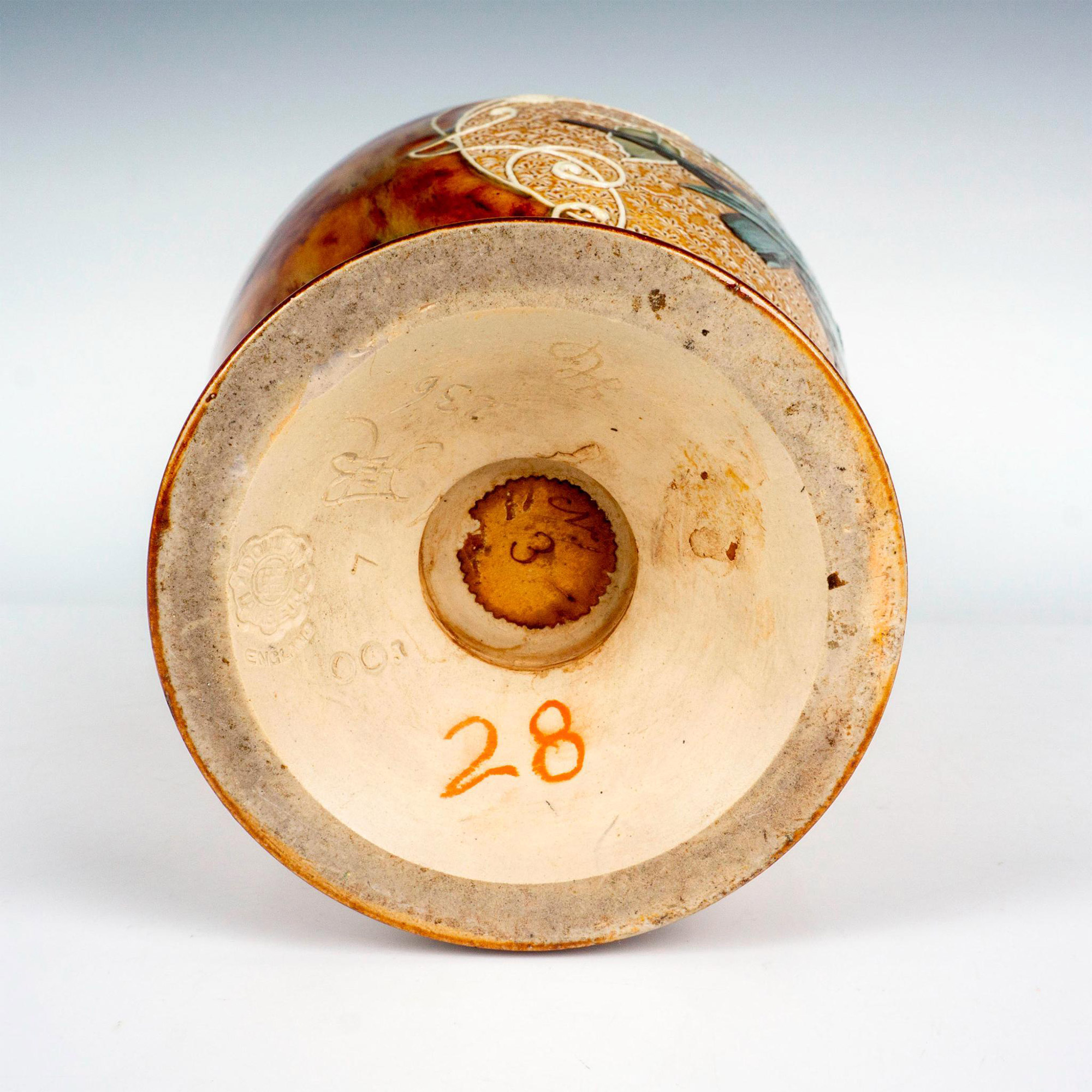 Doulton Lambeth Florence Barlow Stoneware Bird Vase - Image 4 of 5