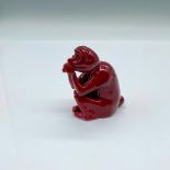 Bernard Moore Pottery Flambe Monkey Figurine