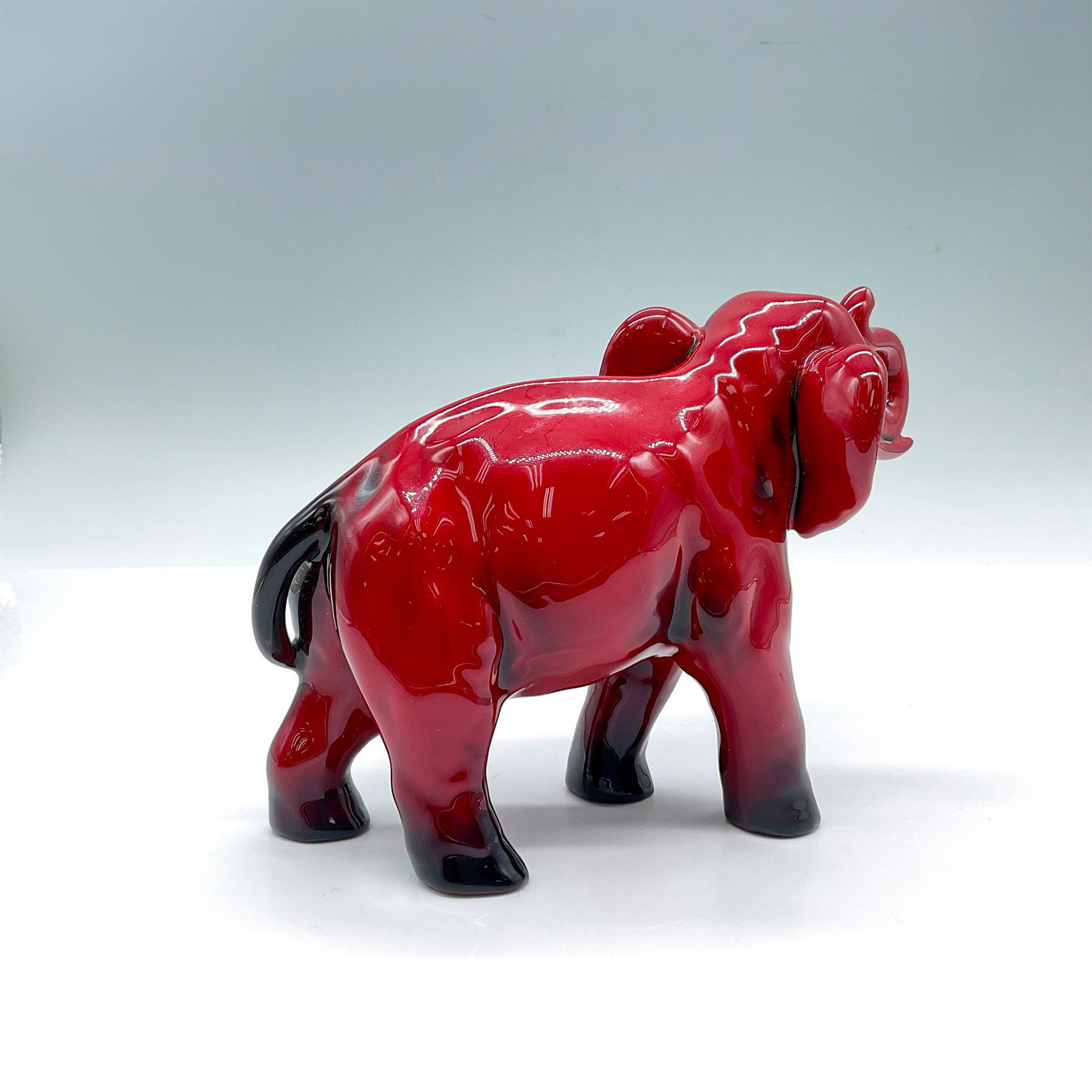 Royal Doulton Flambe Figurine, Elephant, Trunk in Salute - Bild 2 aus 3