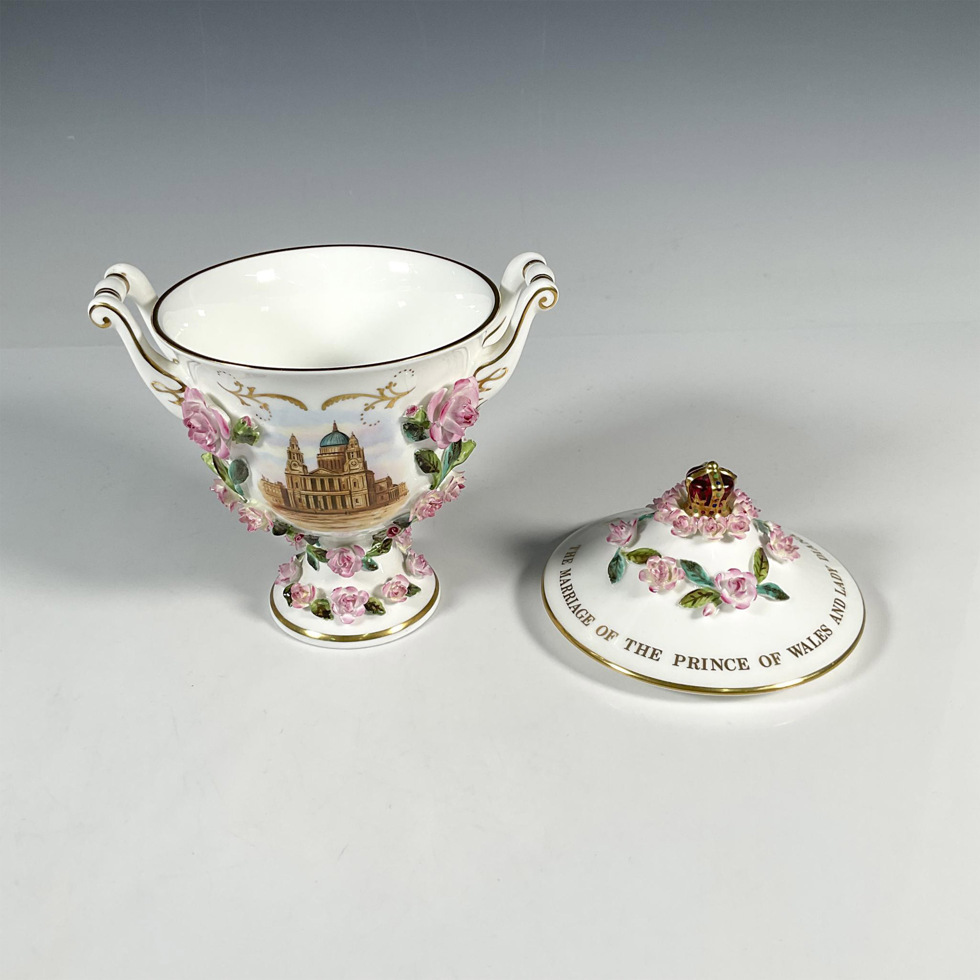 Coalport Porcelain Covered Trophy Jar - Image 3 of 6