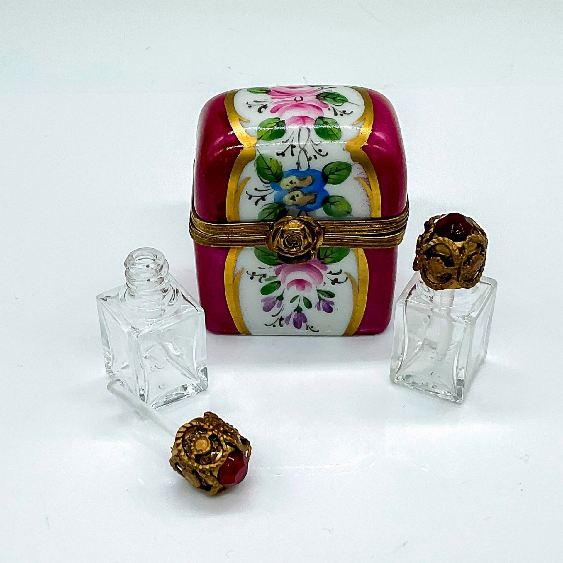 Chamart Limoges Porcelain Perfume Holder Box - Bild 2 aus 3
