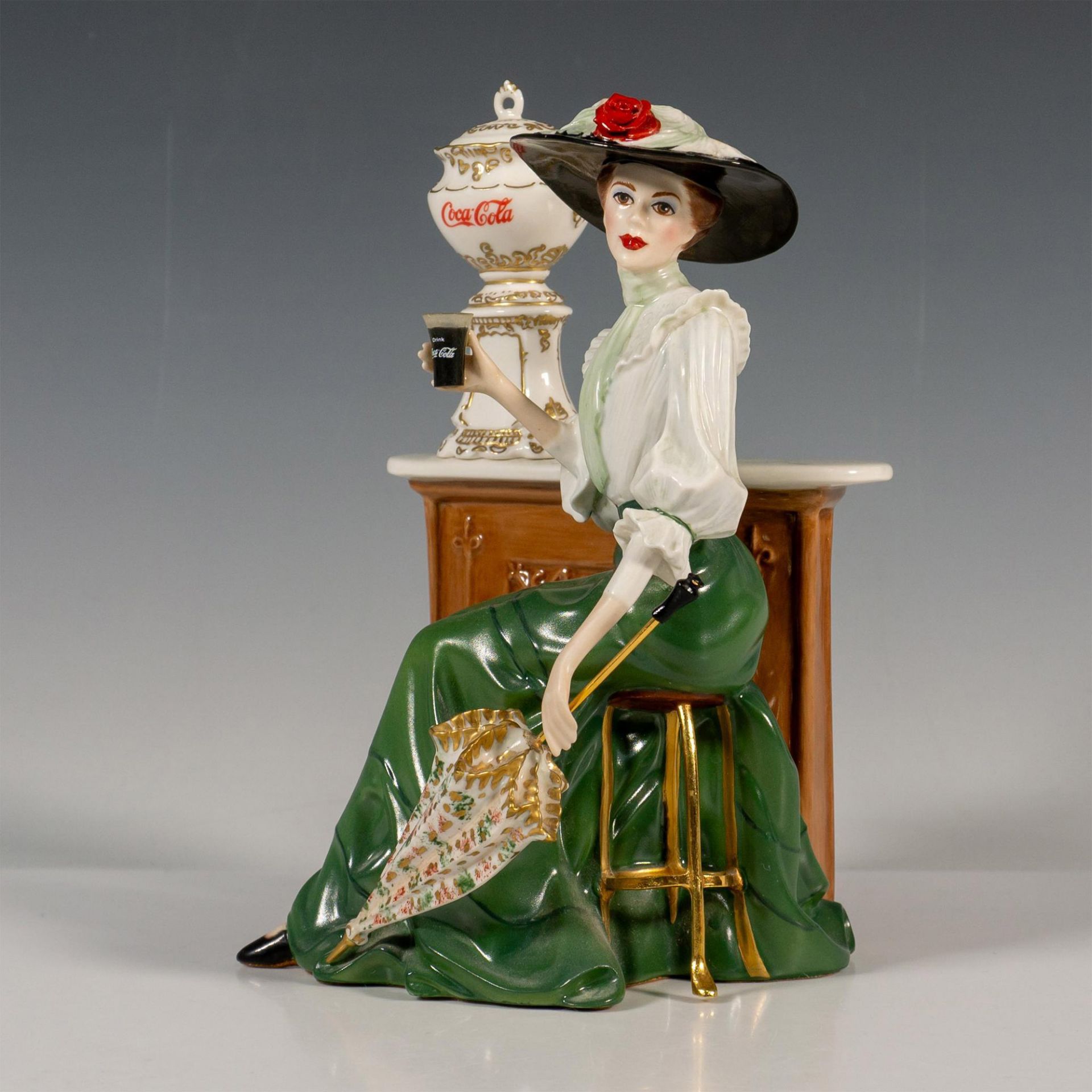 Franklin Mint Porcelain Figurine, Coca-Cola Lady Emily