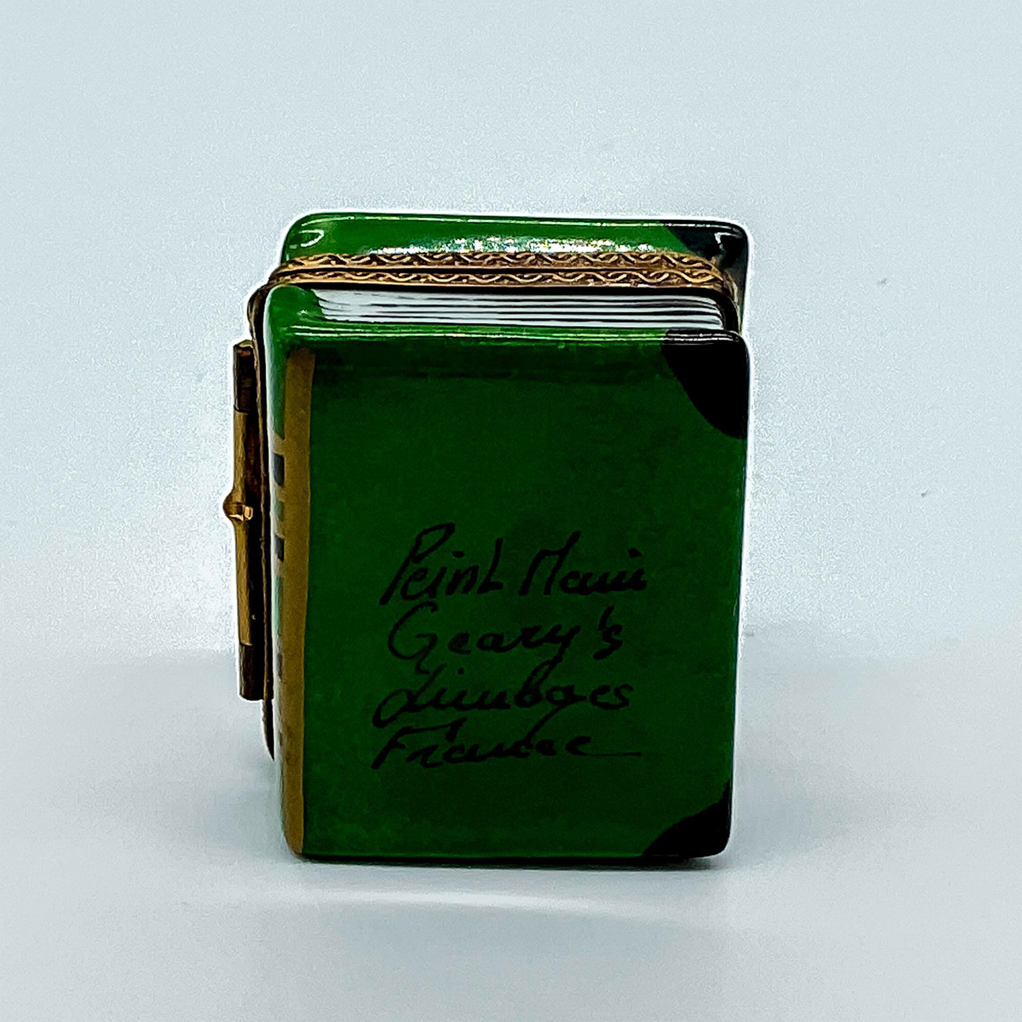 Limoges Geary Porcelain Leather-Bound Book Box - Image 3 of 3