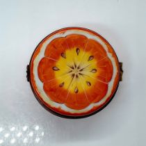 Limoges PV Porcelain Orange Slice Box