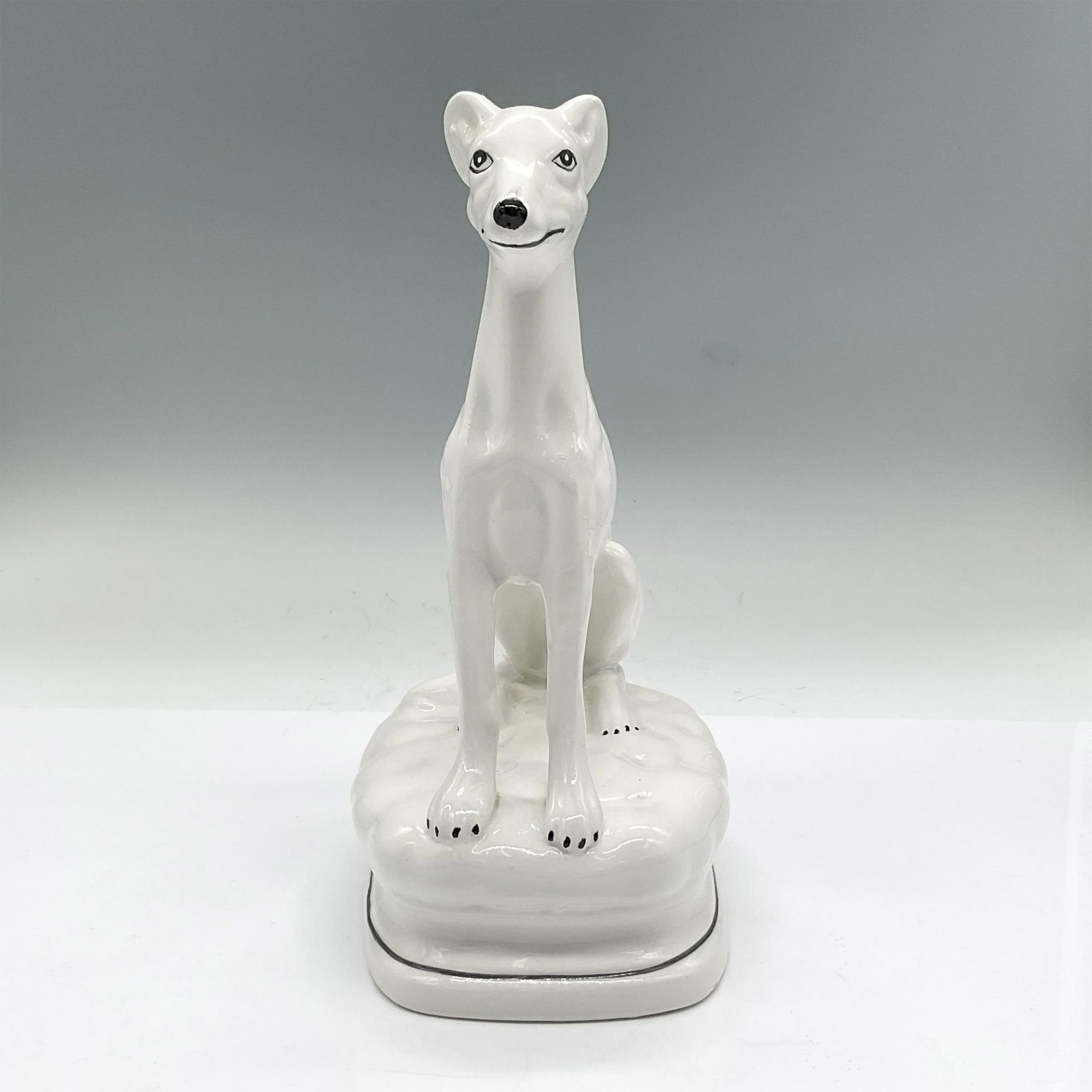 Vintage Porcelain Figure, White Whippet - Bild 2 aus 4