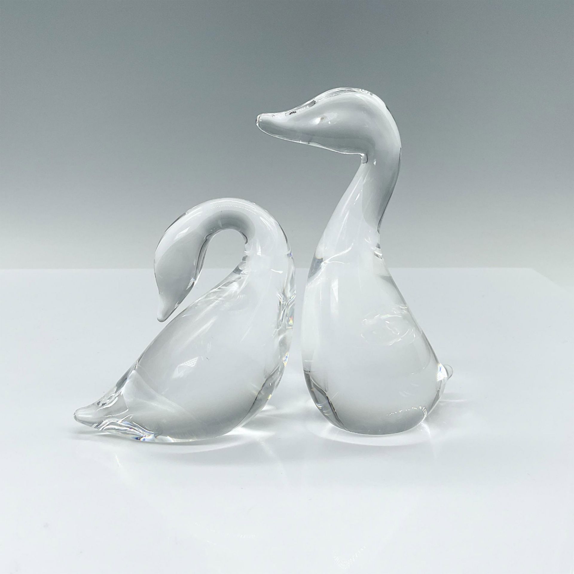 Pair of Steuben Crystal Figurines, Goose and Gander Set - Bild 2 aus 3