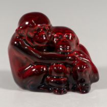 Royal Doulton Flambe Figurine, Monkeys HN254