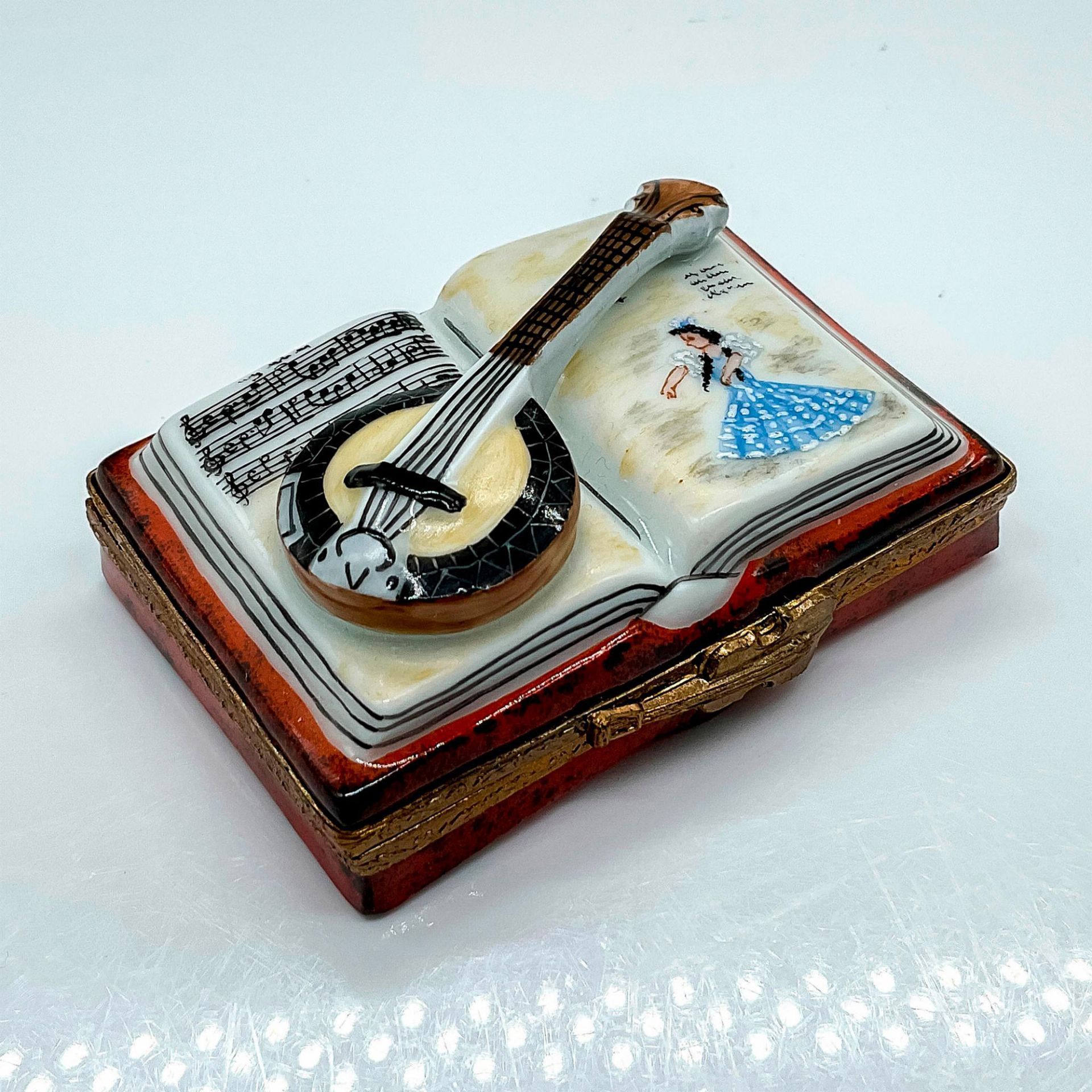 Limoges BC Porcelain Music Book Box