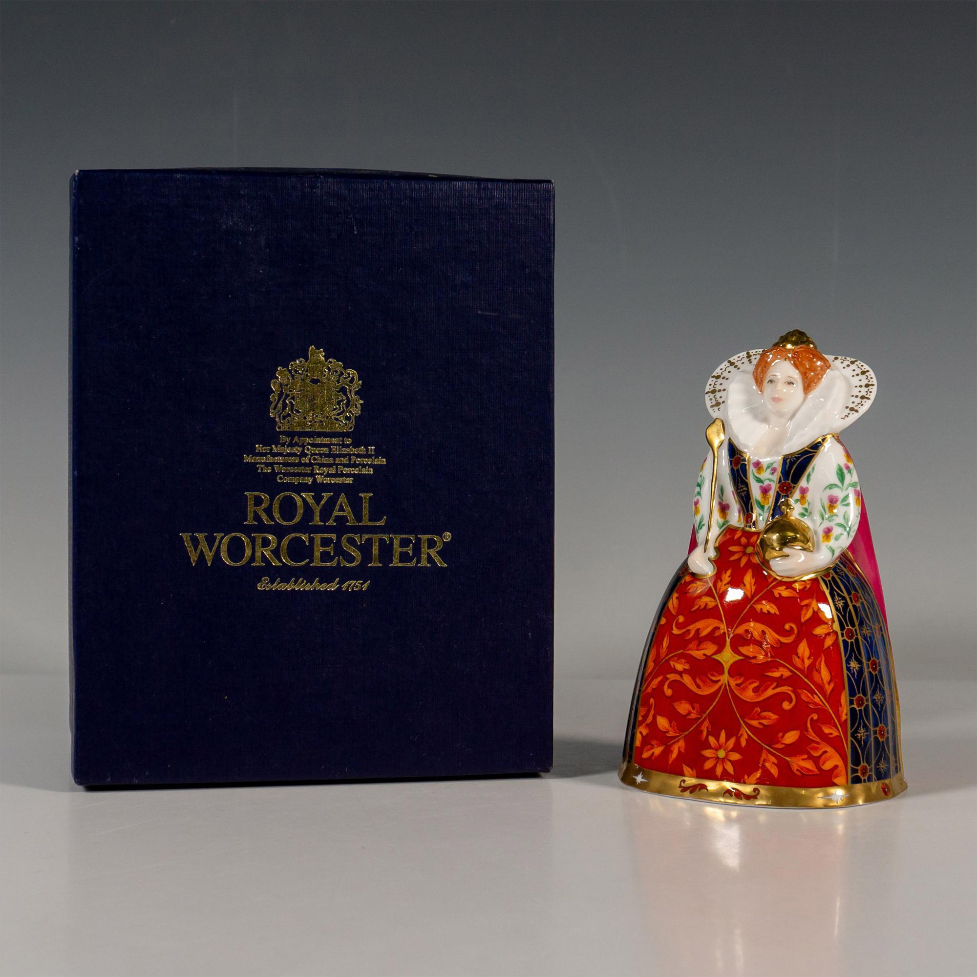 Royal Worcester Porcelain Candle Snuff, Queen Elizabeth I - Image 4 of 4