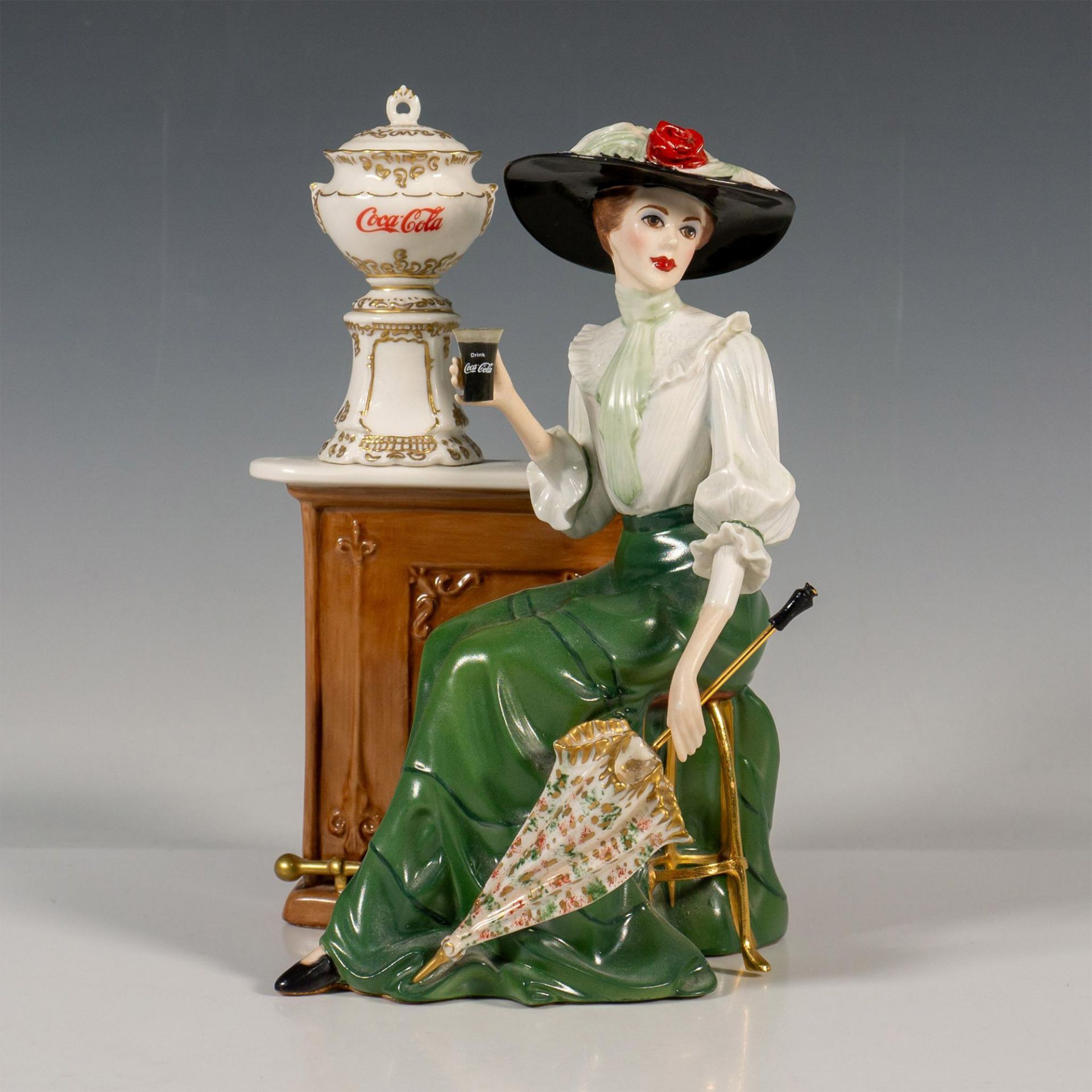 Franklin Mint Porcelain Figurine, Coca-Cola Lady Emily - Image 2 of 4