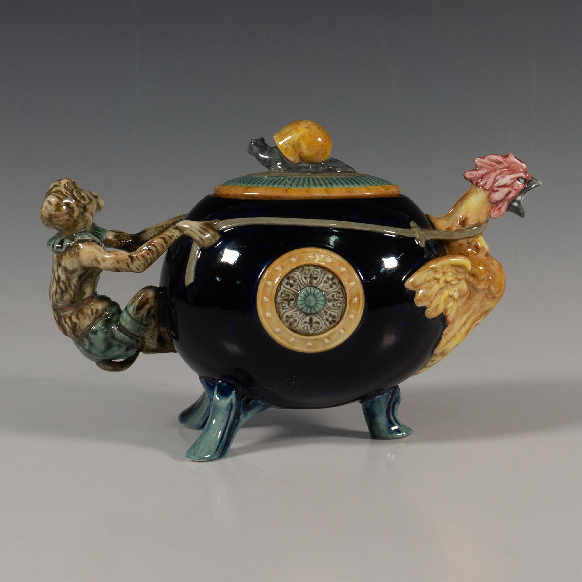 Minton Archive Limited Edition Cockerel and Monkey Teapot - Image 3 of 6