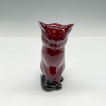 Royal Doulton Flambe Figurine, Seated Cat HN109