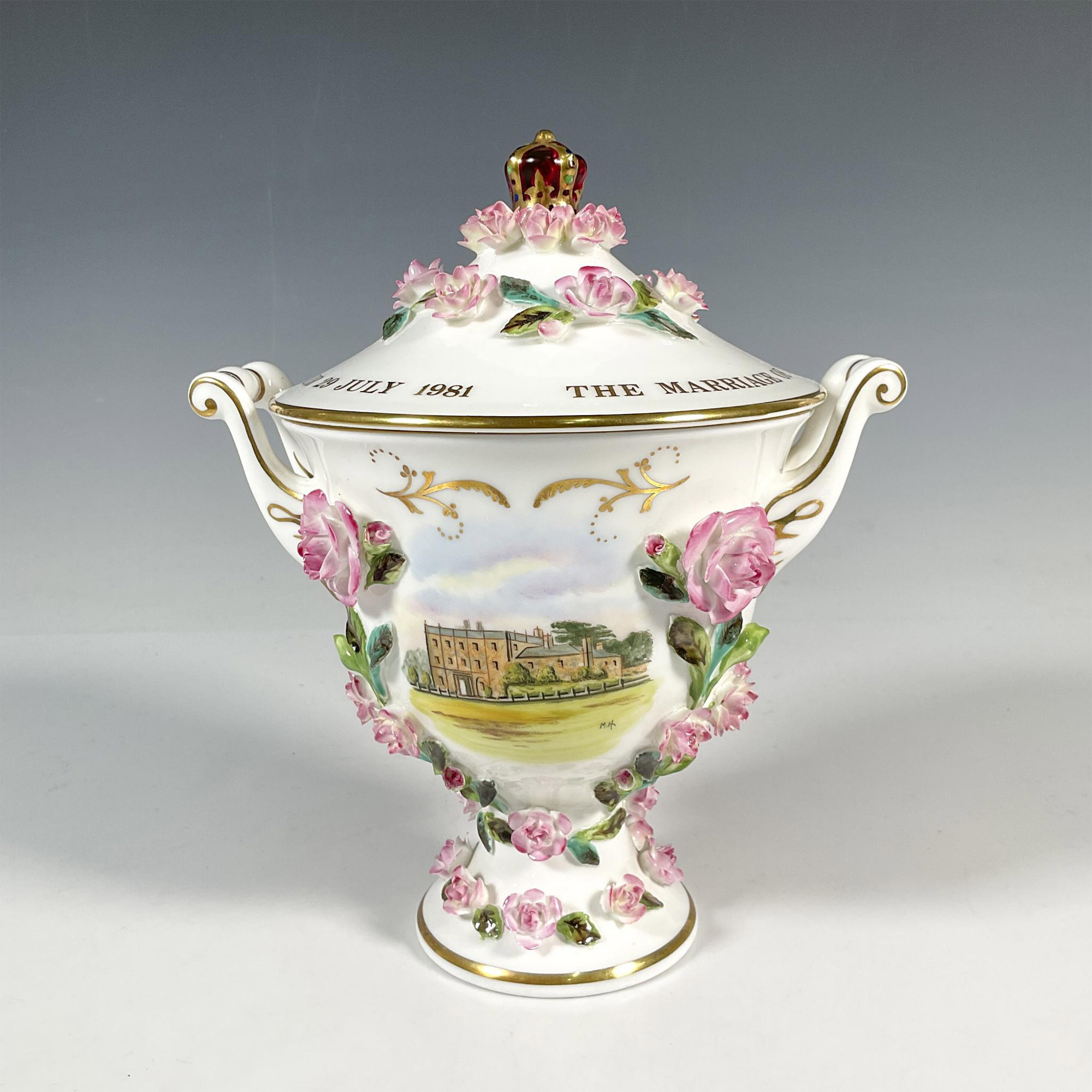 Coalport Porcelain Covered Trophy Jar - Image 2 of 6