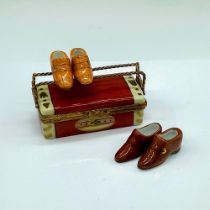 5pc Vintage Limoges Porcelain Men's Shoe Box