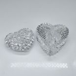 Pair of Waterford Crystal Hearts, Paperweight & Charm Box