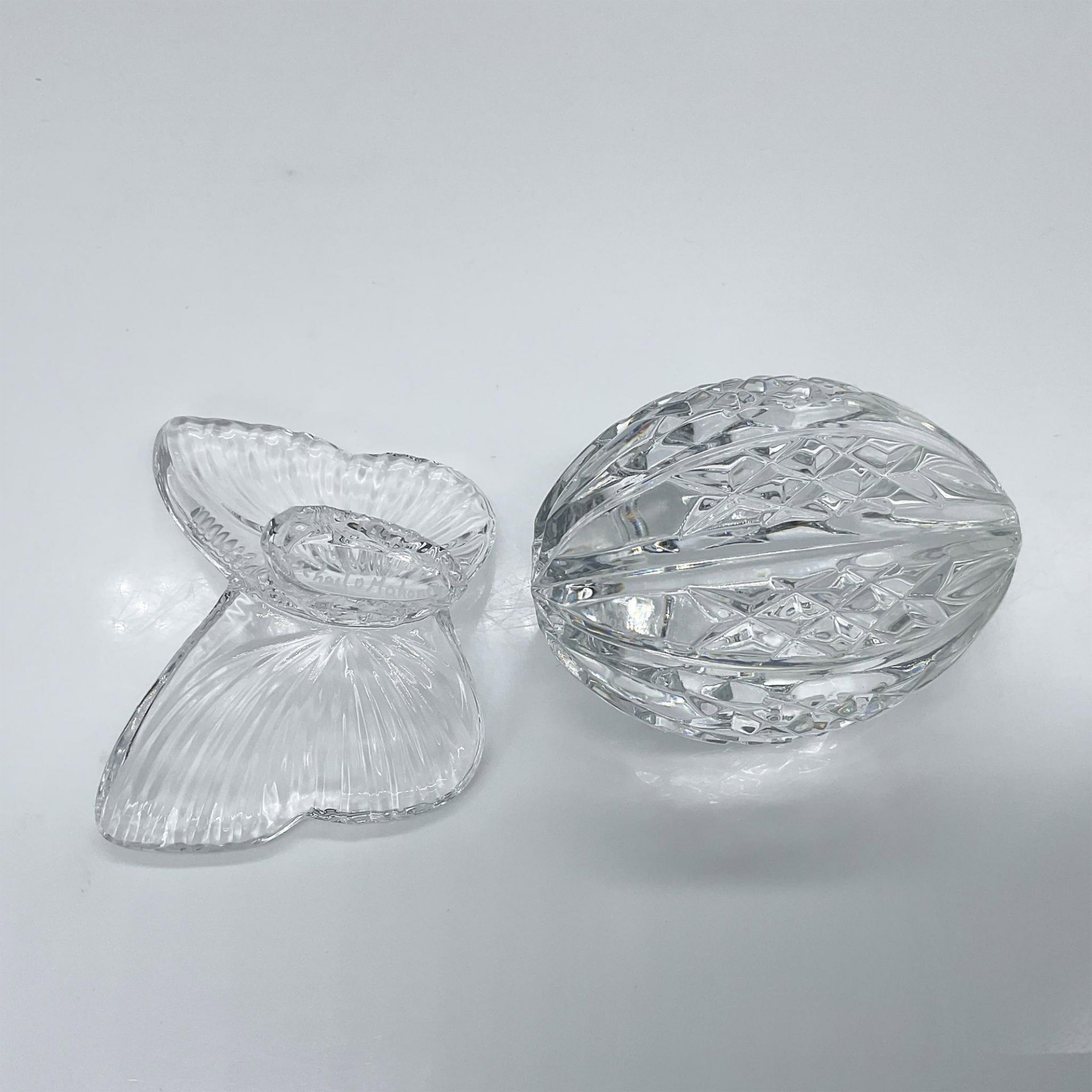 2pc Waterford Springtime Pair, Butterfly & Egg Paperweights - Bild 3 aus 3