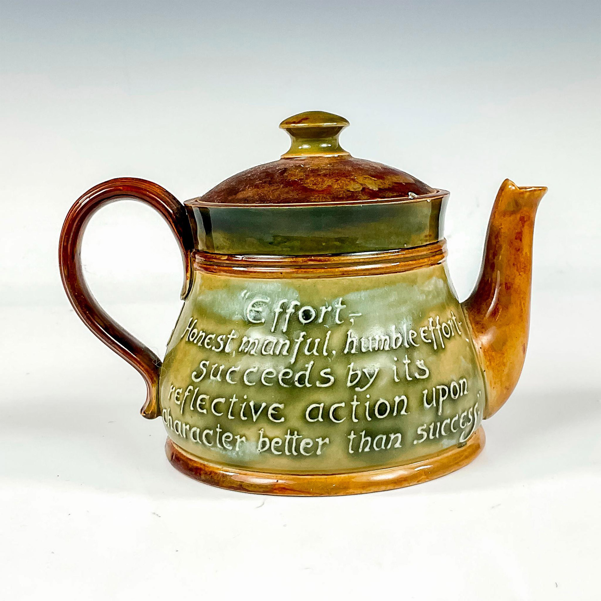 Doulton Lambeth Commemorative Teapot, William E Gladstone