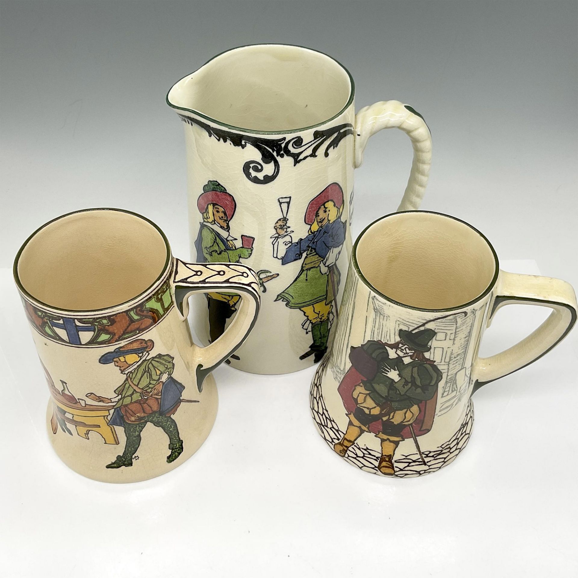 3pc Royal Doulton Tankards, Knights & New Cavaliers - Image 2 of 4