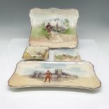 4pc Royal Doulton Series Ware Trays, Historic England