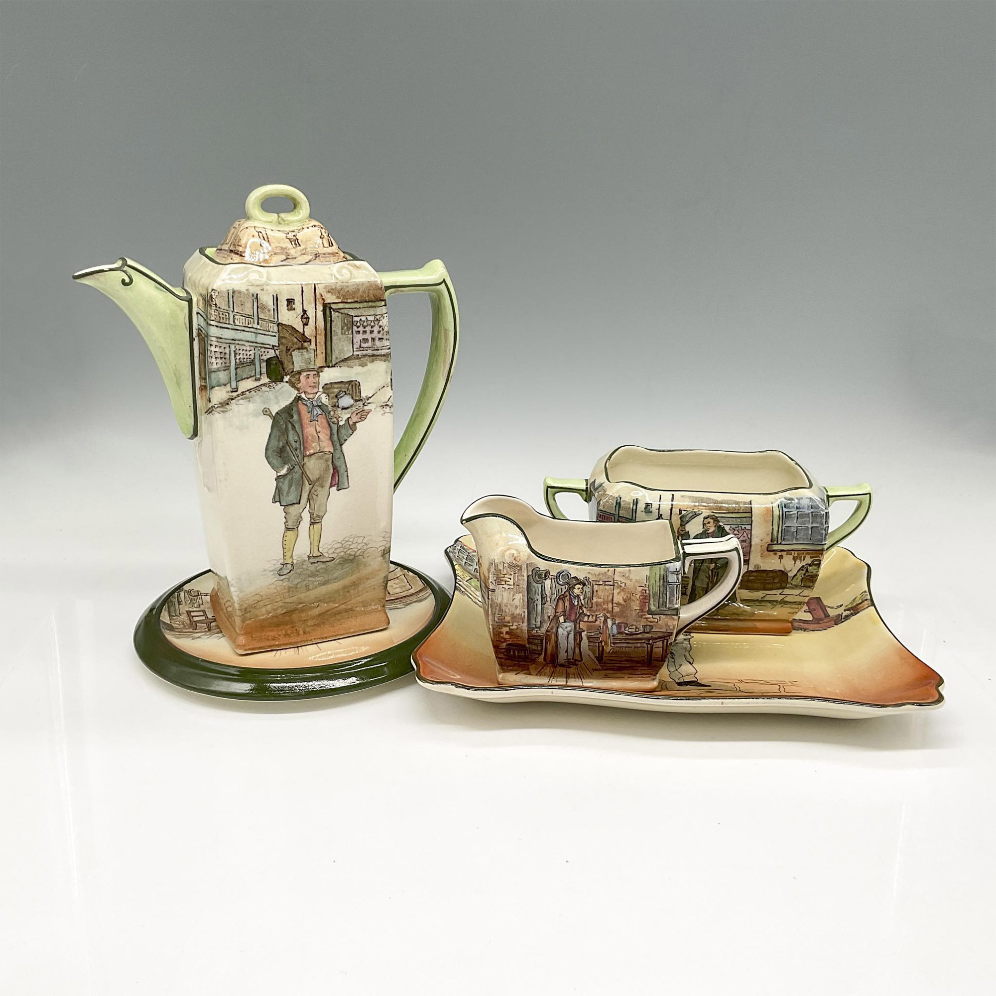 5pc Royal Doulton Dickens Ware Tea Service - Bild 2 aus 3