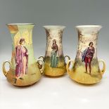 3pc Royal Doulton Series Ware, Shakespearean Vases
