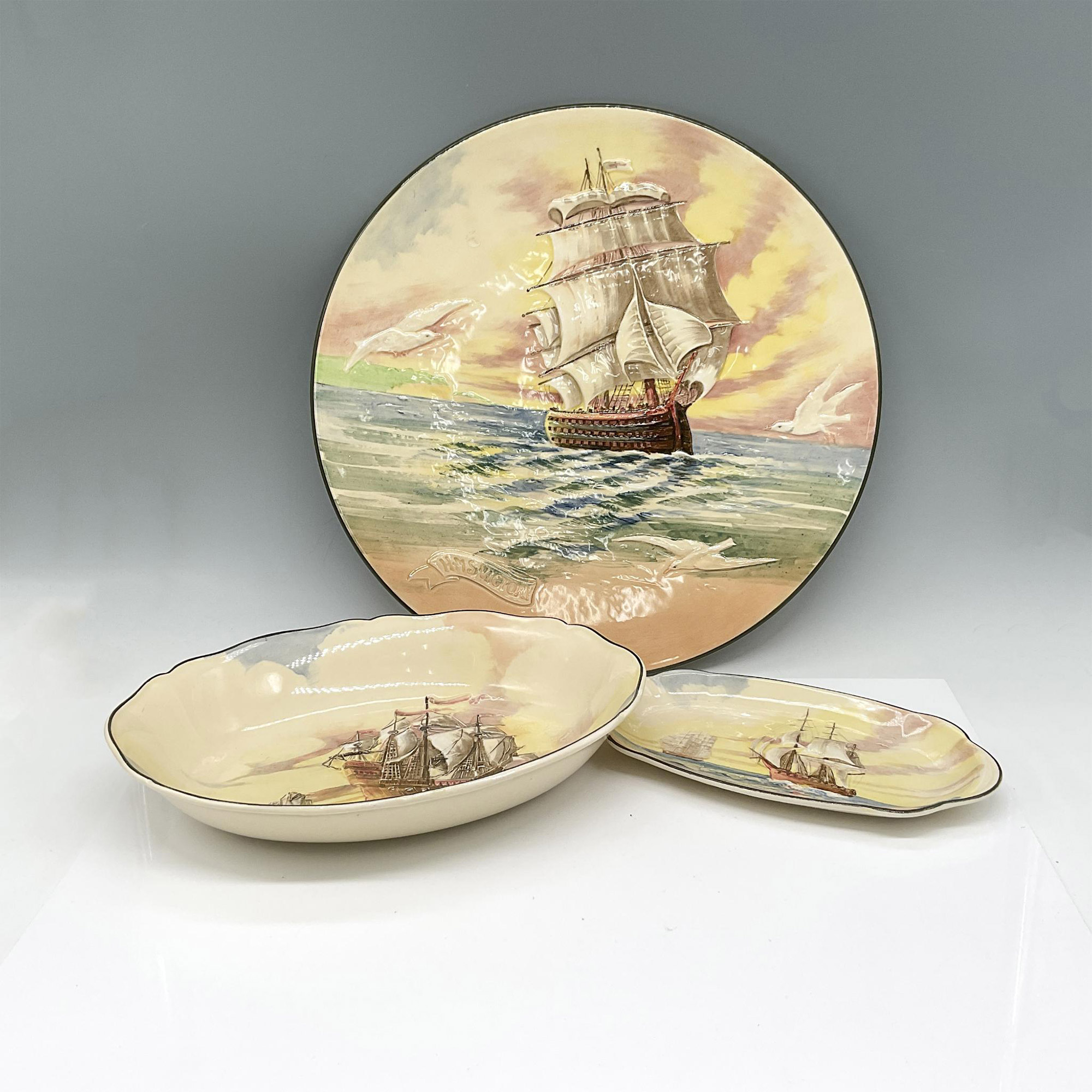 3pc Royal Doulton Series Ware, Famous Ships