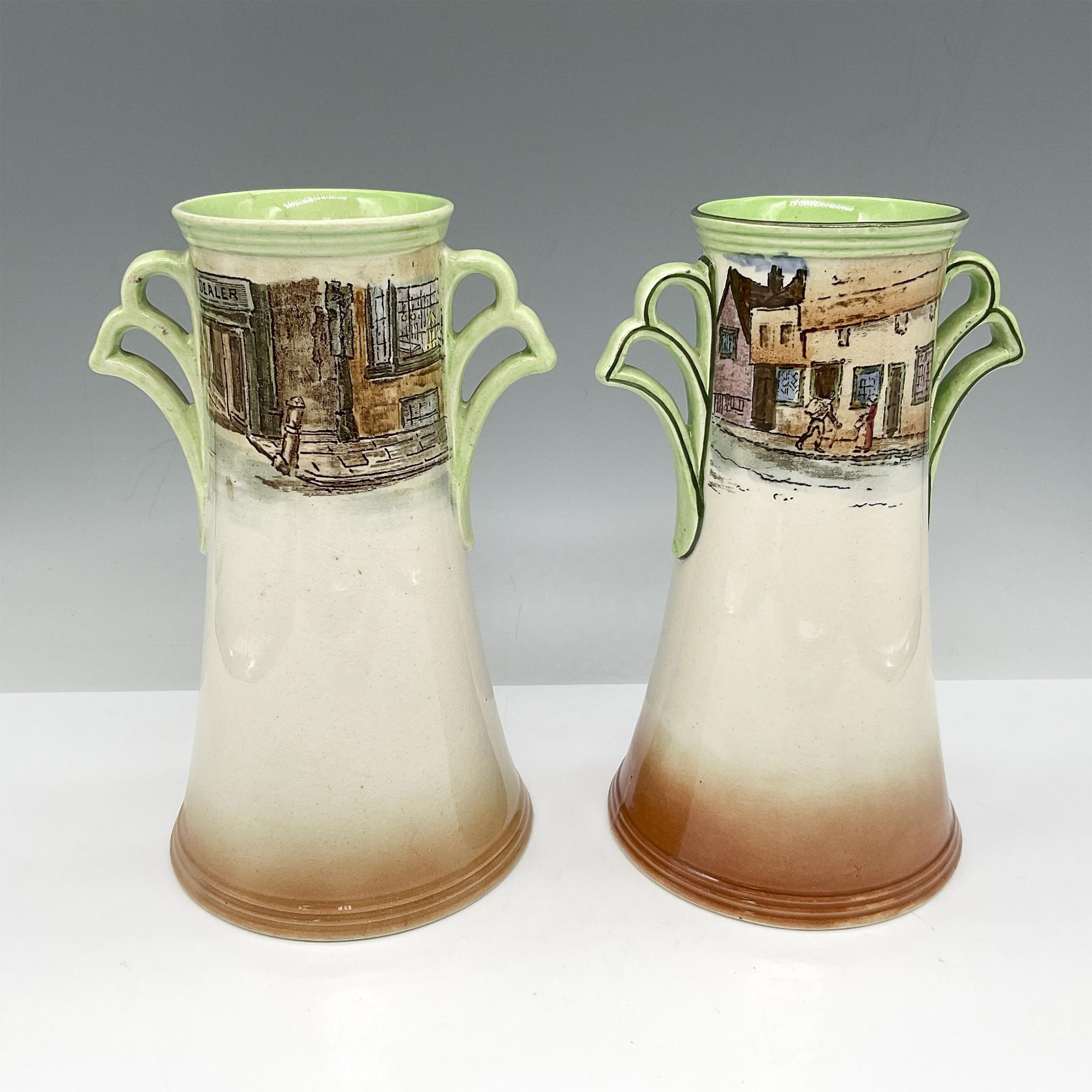 Pair of Royal Doulton Dickens Ware Vases - Bild 2 aus 3