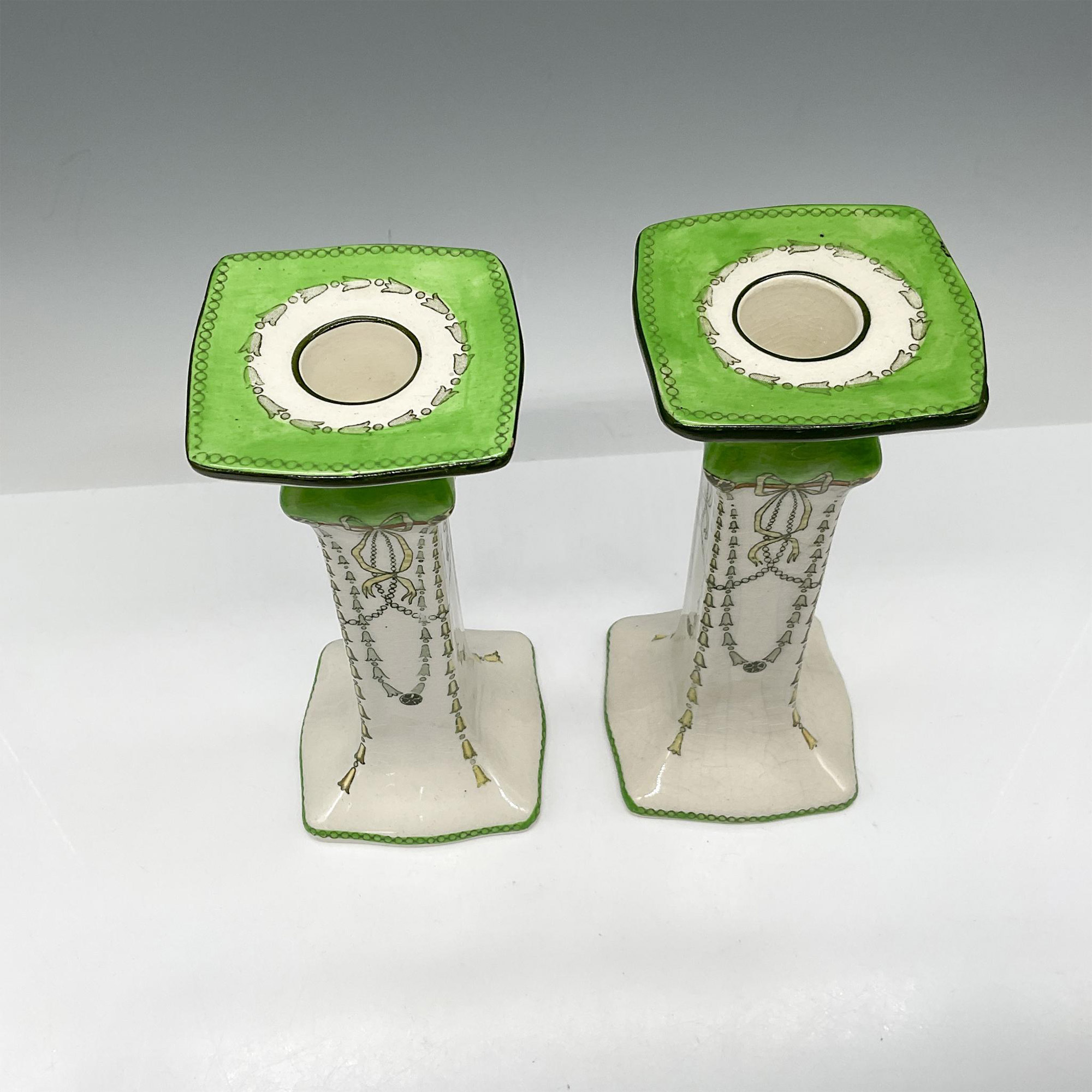 Pair of Royal Doulton Porcelain Candle Holders, Albany D3070 - Image 2 of 3