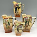 4pc Royal Doulton Dickens Ware Pitchers